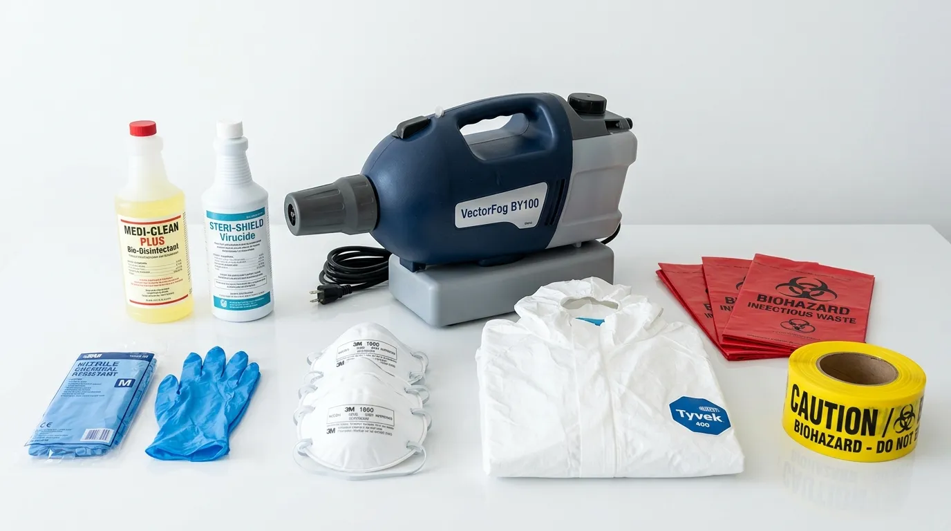 Professional biohazard remediation crew working in East Lake-Orient Park