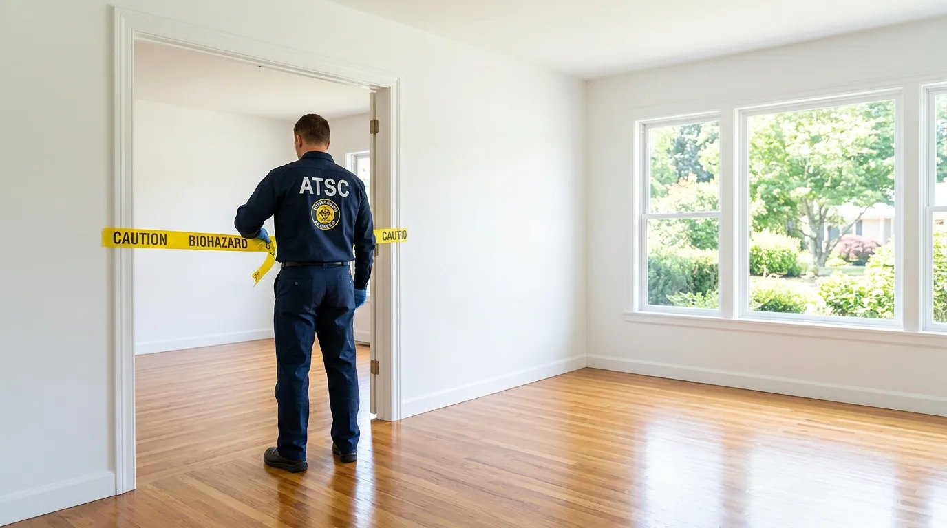 Certified biohazard cleanup crew performing Crime Scene Cleanup in East Lake-Orient Park